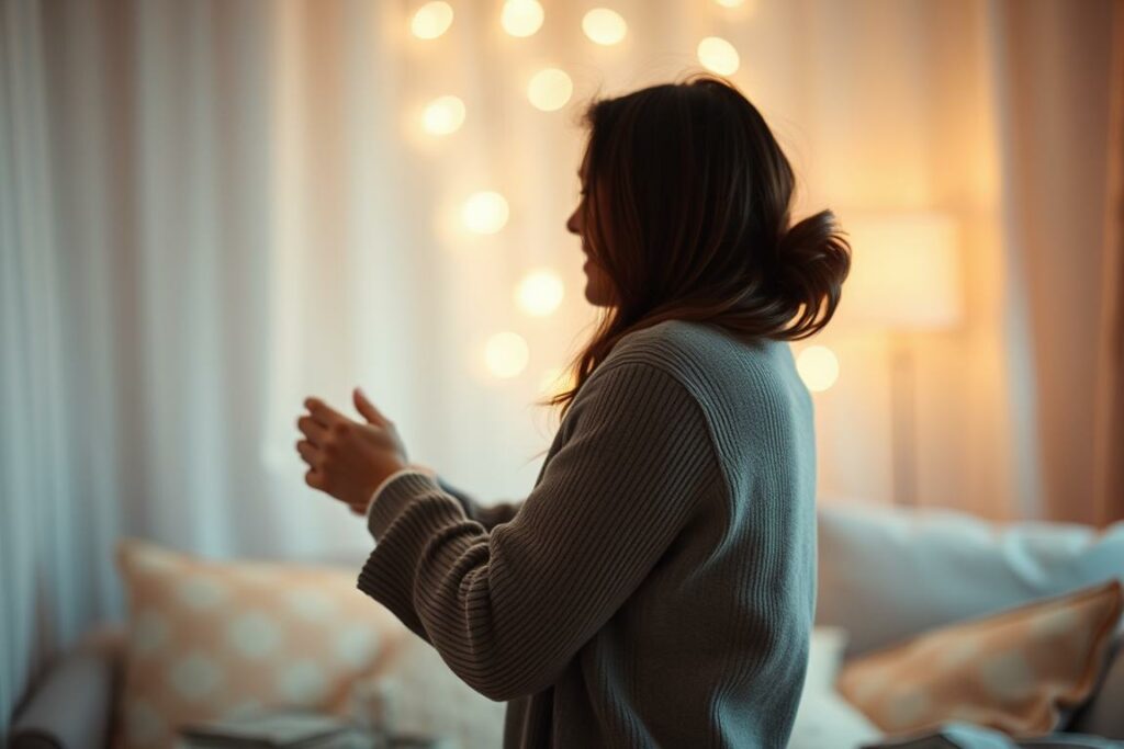 A cozy, intimate scene of a couple enjoying quality time together. In the foreground, two figures are embraced, their bodies intertwined, radiating warmth and affection. Soft, diffused lighting casts a gentle glow, creating a romantic atmosphere. The background is blurred, allowing the focus to remain on the couple, emphasizing the preciousness of their shared moment. The composition is intimate, with the figures filling the frame, conveying a sense of closeness and connection. Subtle textures and muted tones contribute to the overall tranquil and serene mood, inviting the viewer to pause and appreciate the simple beauty of shared moments between partners.