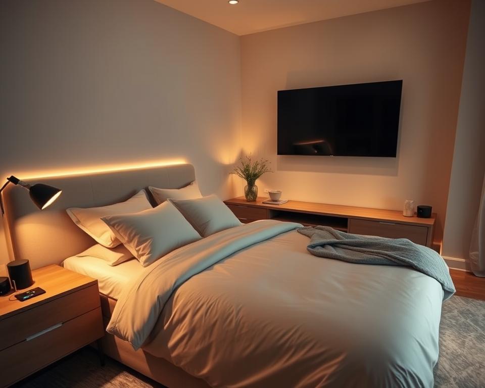 smart home im schlafzimmer