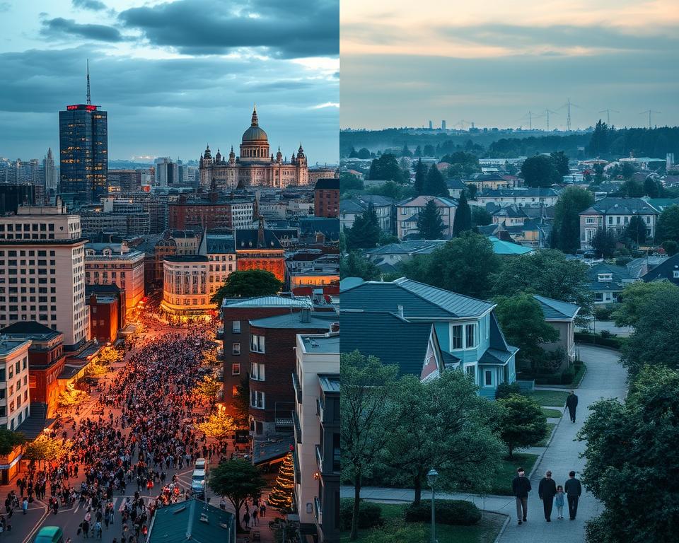 Wohnen in zentralen Lagen vs. Stadtrand