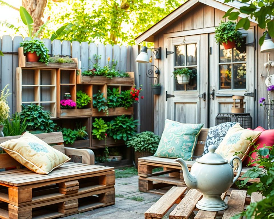 DIY Gartenprojekte mit Recycling Materialien