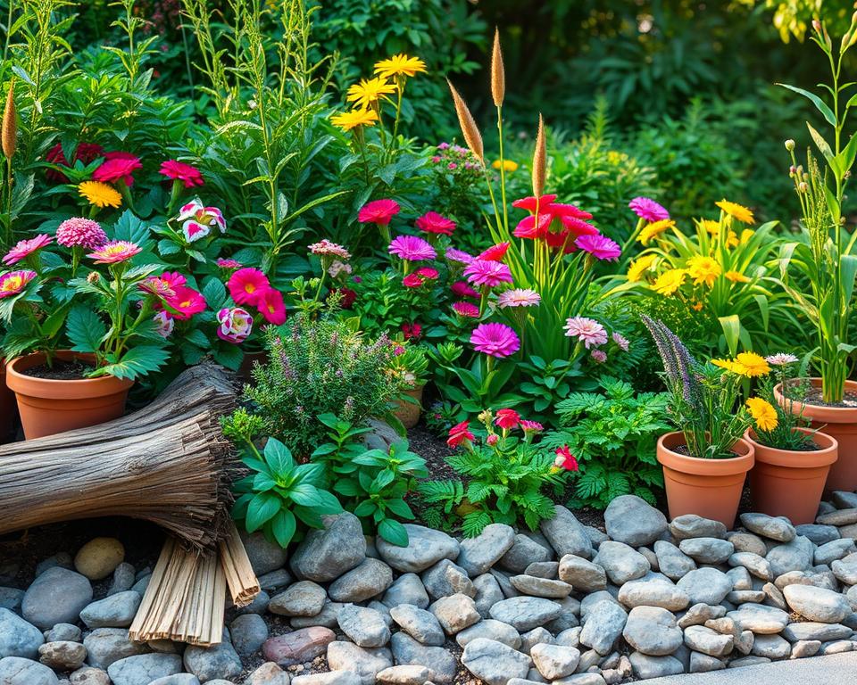 Materialien und Elemente im Garten