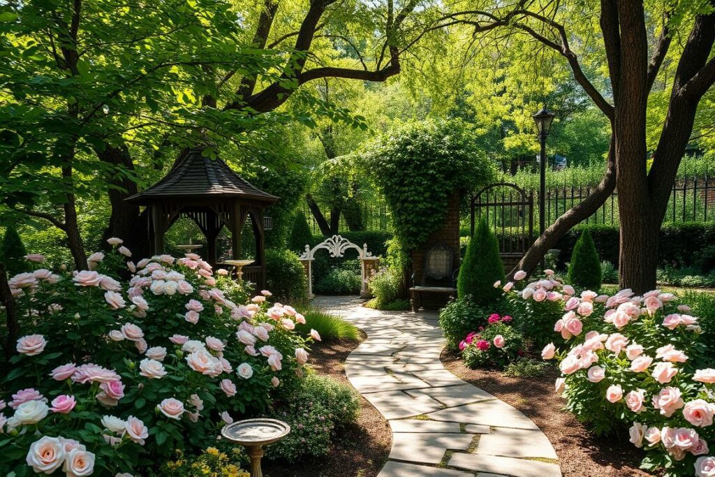 kleiner romantischer garten gestalten