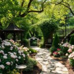 kleiner romantischer garten gestalten