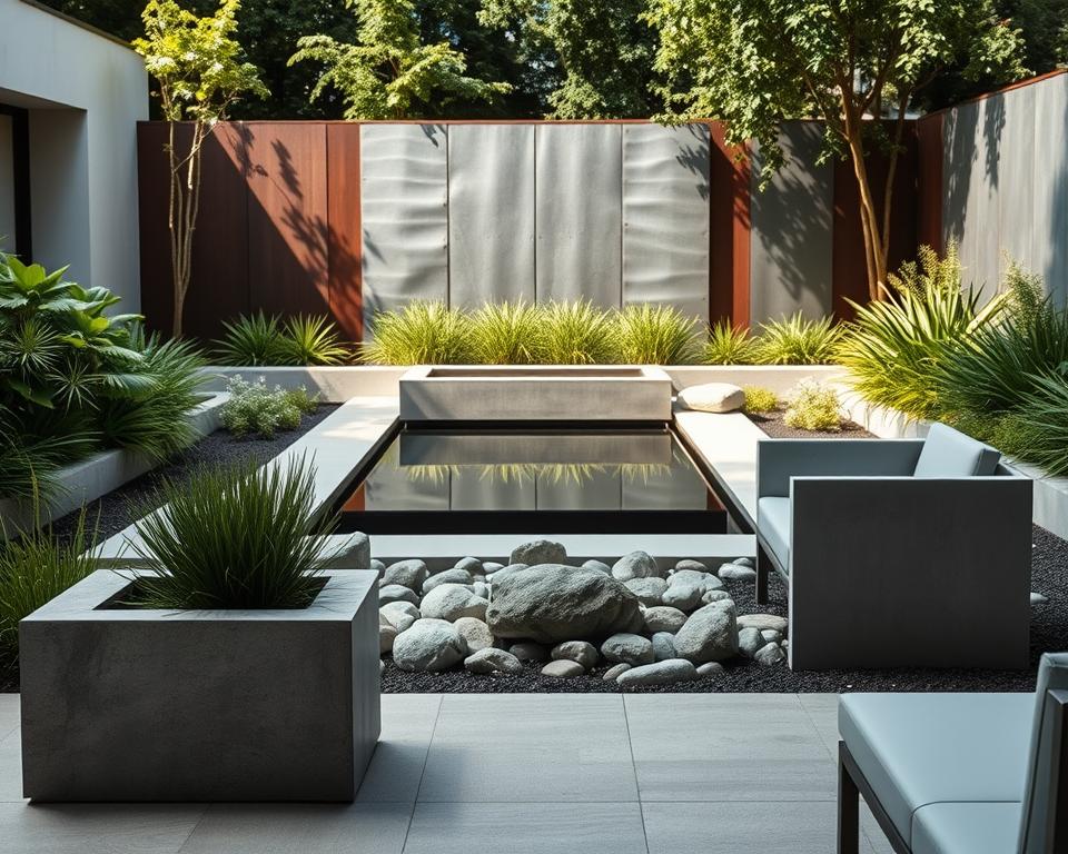 moderne gartengestaltung-elemente