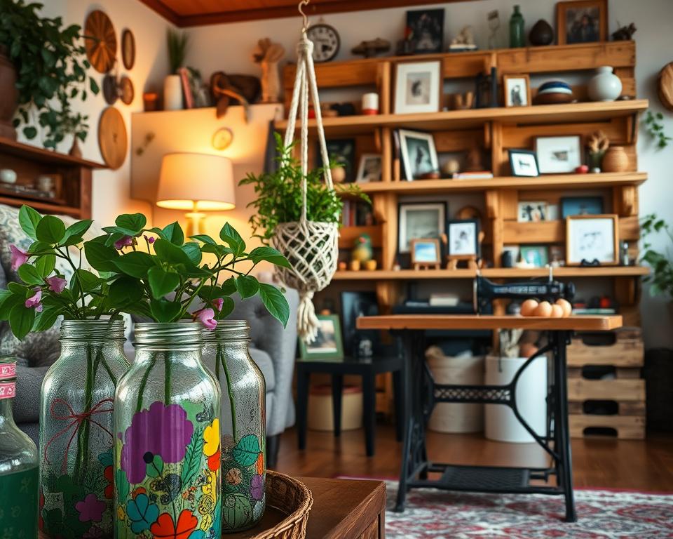 recycelte Dekorationen