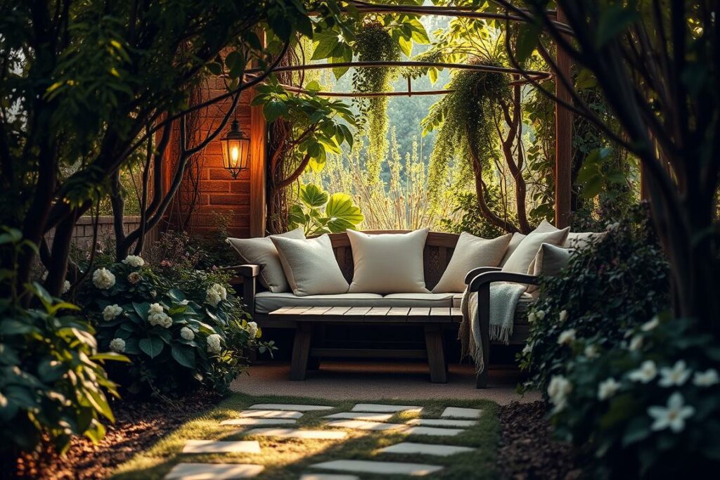 sitzecke garten gestalten