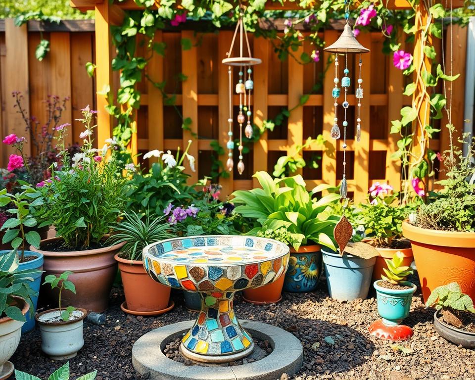 upcycling ideen gartendeko selber machen