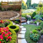 kleinen garten gestalten vorher-nachher