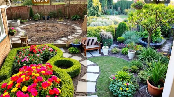 kleinen garten gestalten vorher-nachher
